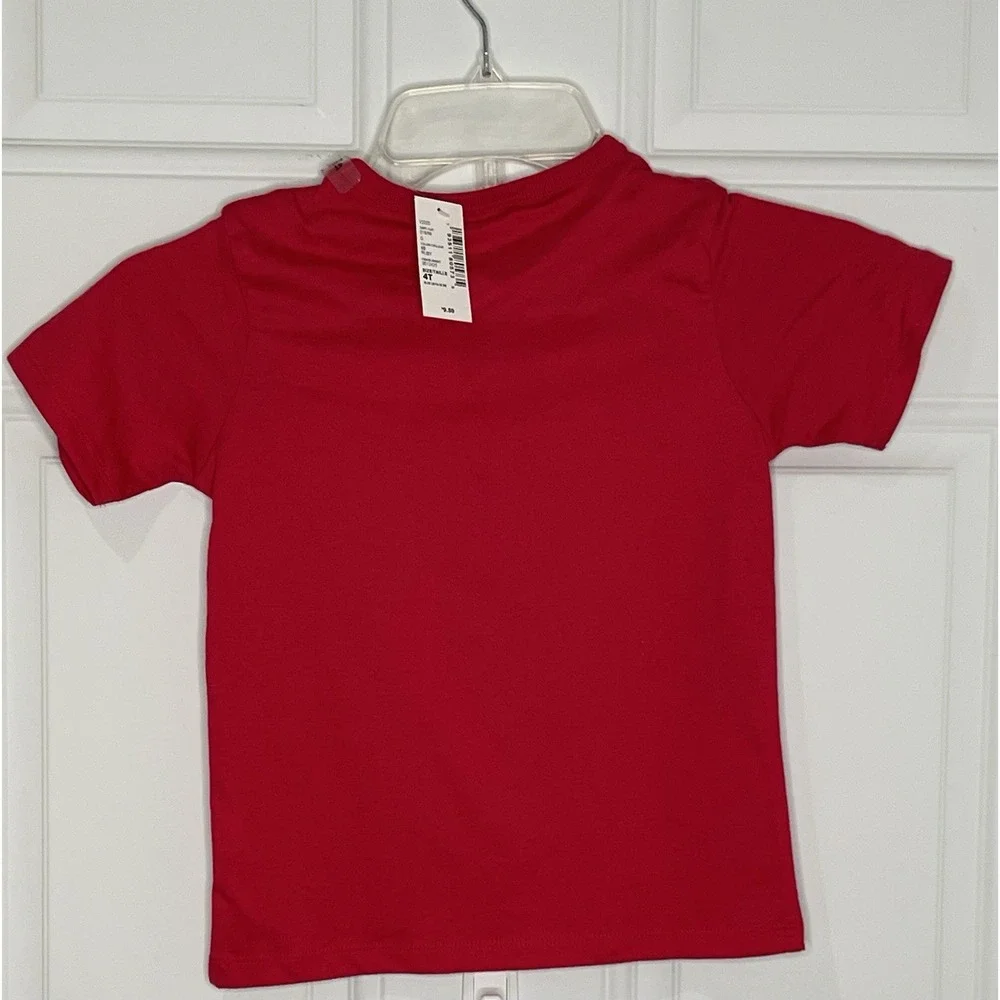 NWT Childrens Place Size 4T I Can Talk Dad Into Anything Fathers Day Red T-Shirt